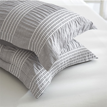 Seersucker Stripe Textured Duvet Cover Set of 3