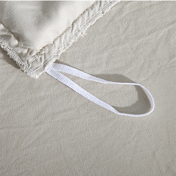 Pom Pom Fringe Duvet Cover Set 3 Pieces, 100% Washed Microfiber High Weight Fabric, Ultra Softt Brushed Beding, Light Khaki