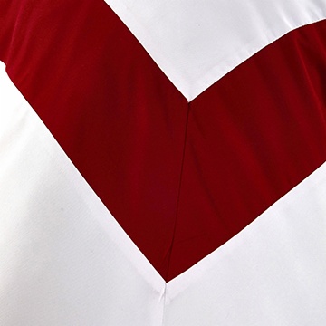 Hotel Style Square Framed Bedding, Duvet Cover Set 3 Pieces, White/Navy