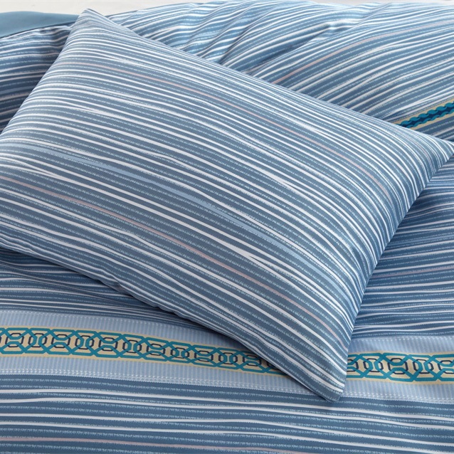 Duvet Cover Set With Stripe Print
