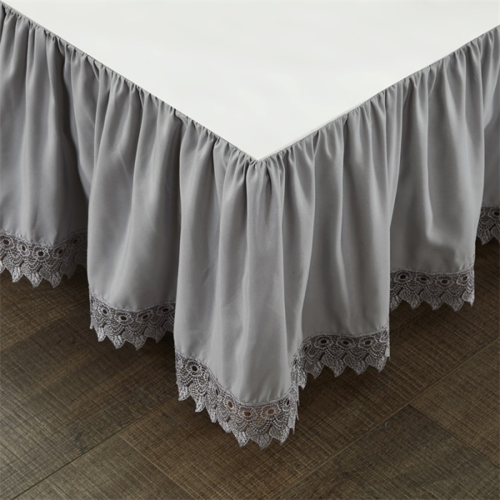 Ruffled Bed Skirt With Lace